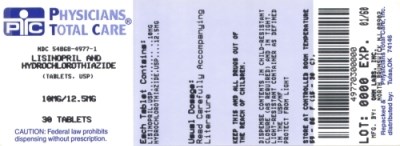 Image Of Lisinopril/hctz Package Label For 10mg/12.5mg (Package Label For 10mg 12.5mg Tablets)